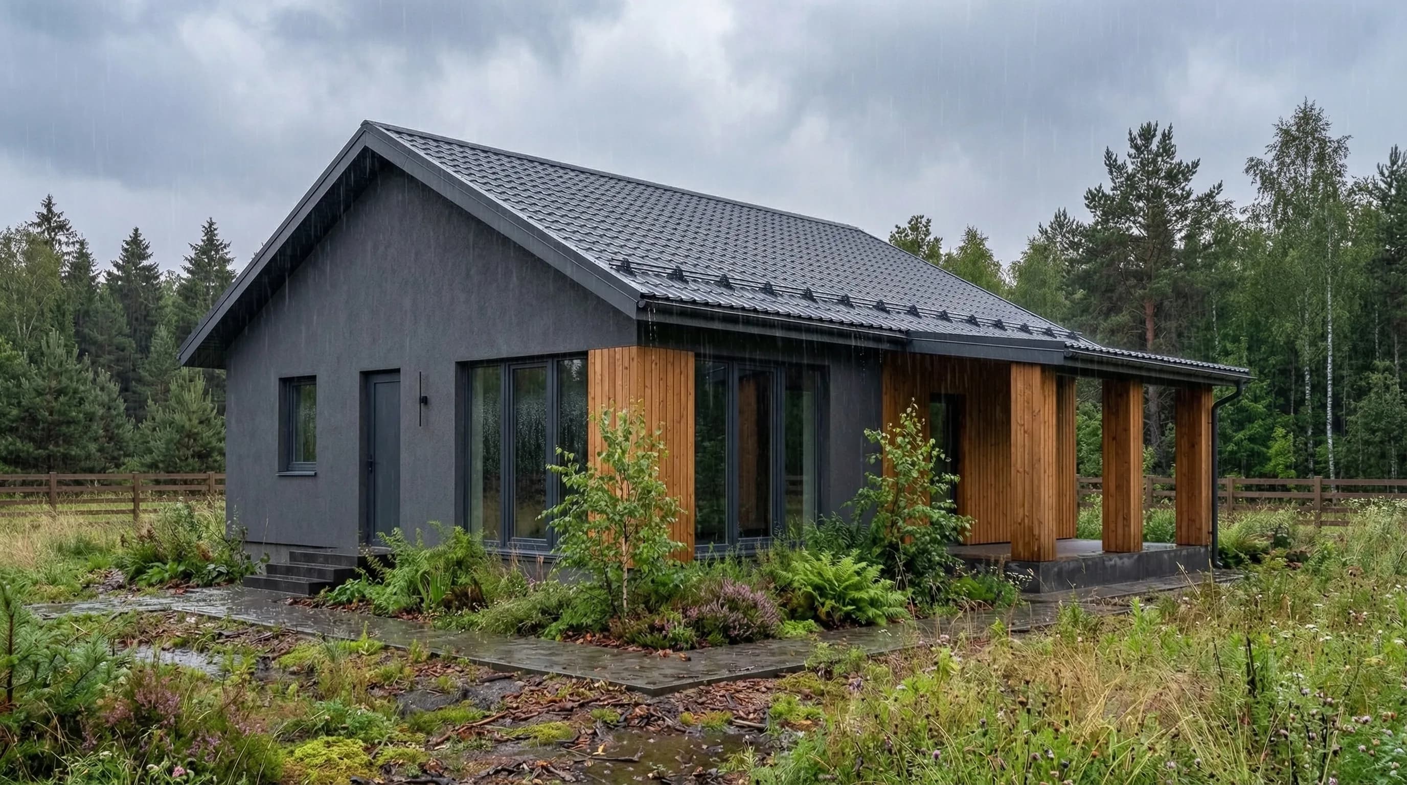 Aerated Concrete House 111 m² with Terrace 1