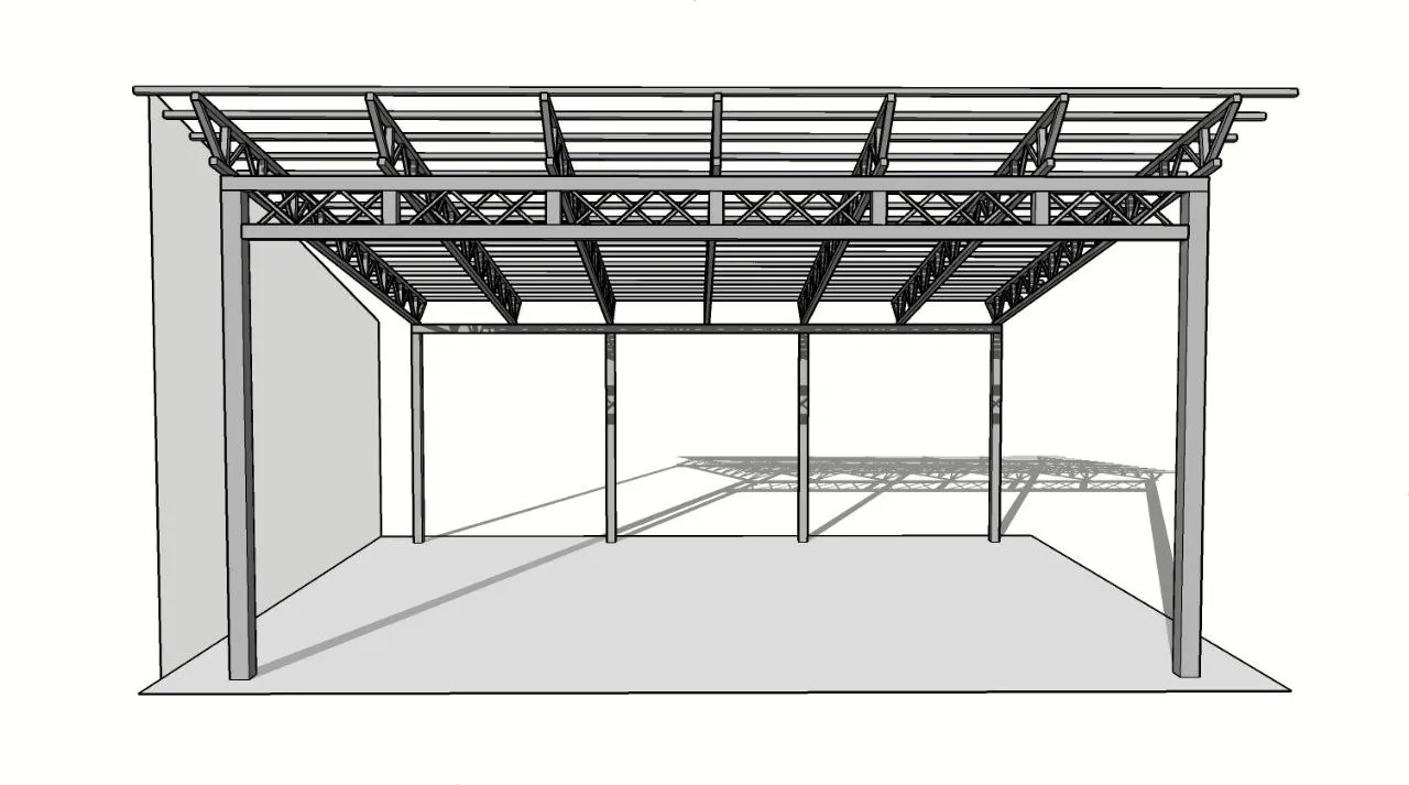 Современный односкатный навес