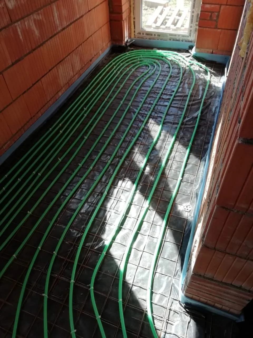 Underfloor Heating Installation in a Brick House 2