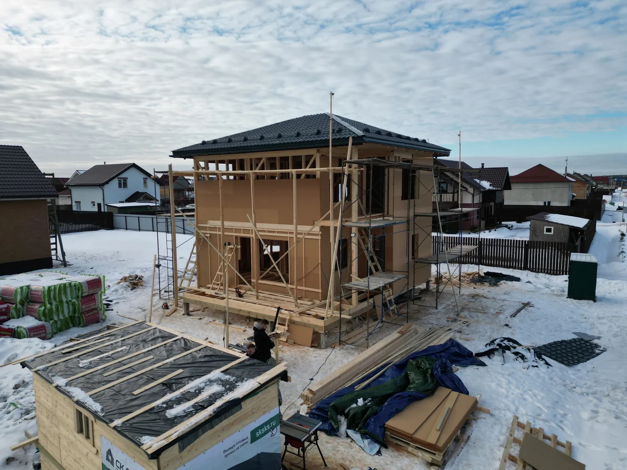 Двухэтажный дом в скандинавском стиле. 4