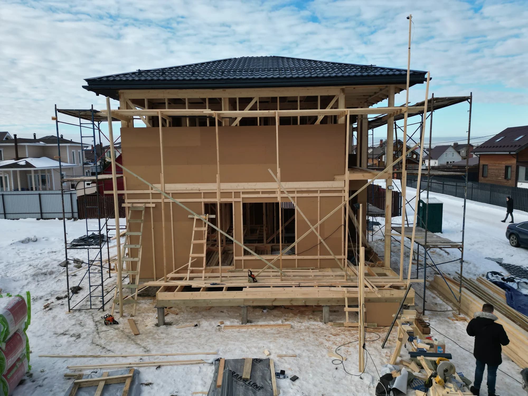 Двухэтажный дом в скандинавском стиле. 5