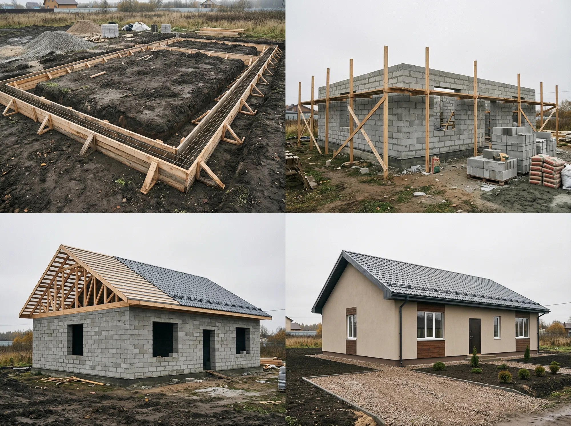 Глава 1. Основы строительства загородного дома. Этапы строительства дома: от фундамента до отделки.