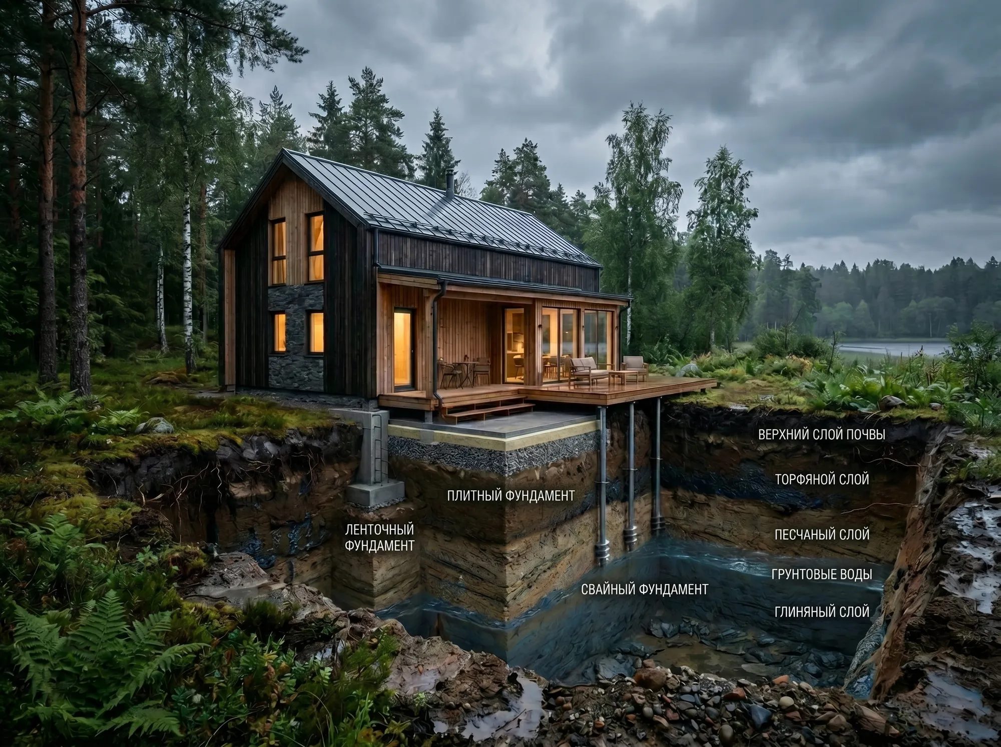 Глава 1. Основы строительства загородного дома. Какой фундамент выбрать для дома в Ленинградской области.