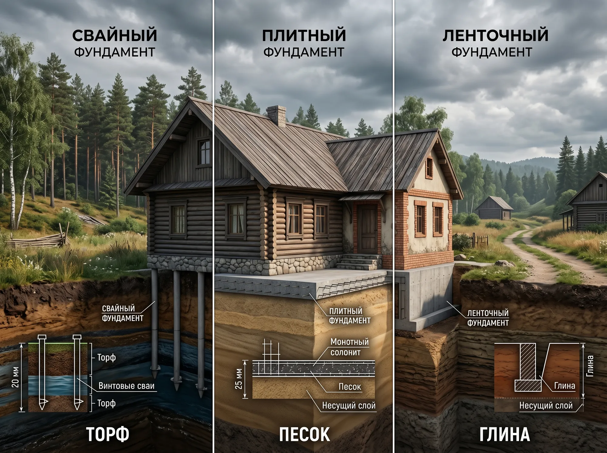 Глава 1. Основы строительства загородного дома. Какой фундамент выбрать для дома в Ленинградской области. 3