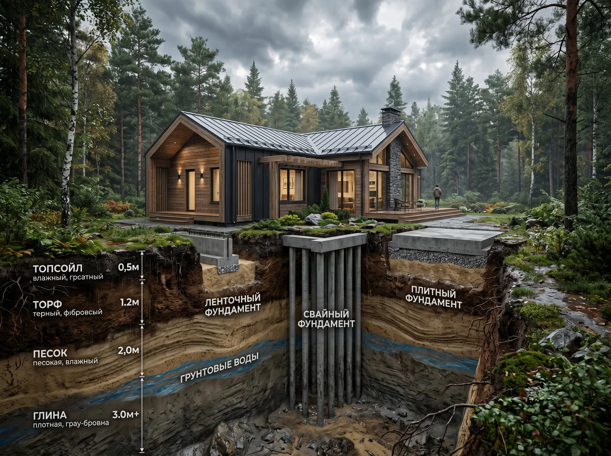 Глава 1. Основы строительства загородного дома. Какой фундамент выбрать для дома в Ленинградской области. 4