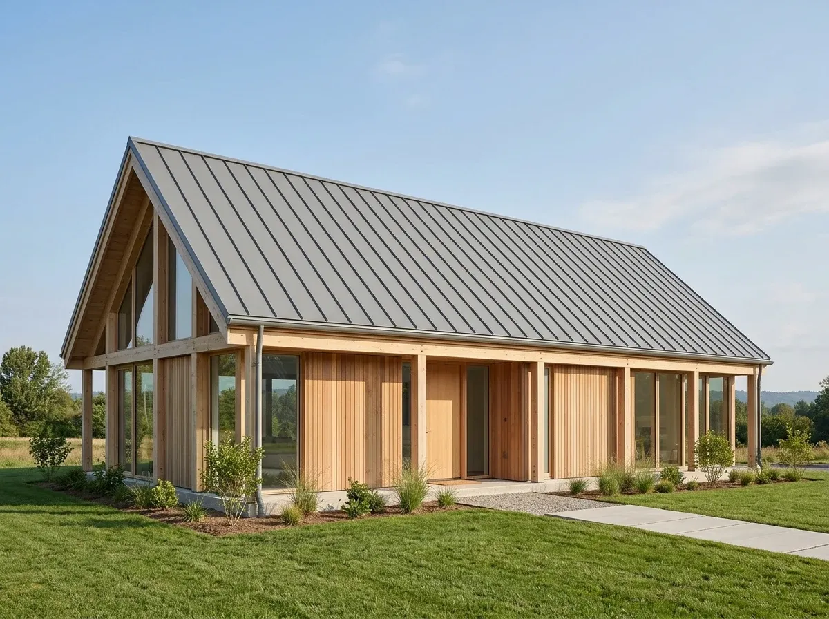 Chapter 3. Roof, Windows and Site Utilities. Standing-seam roof: a premium choice for a country house in 2026.