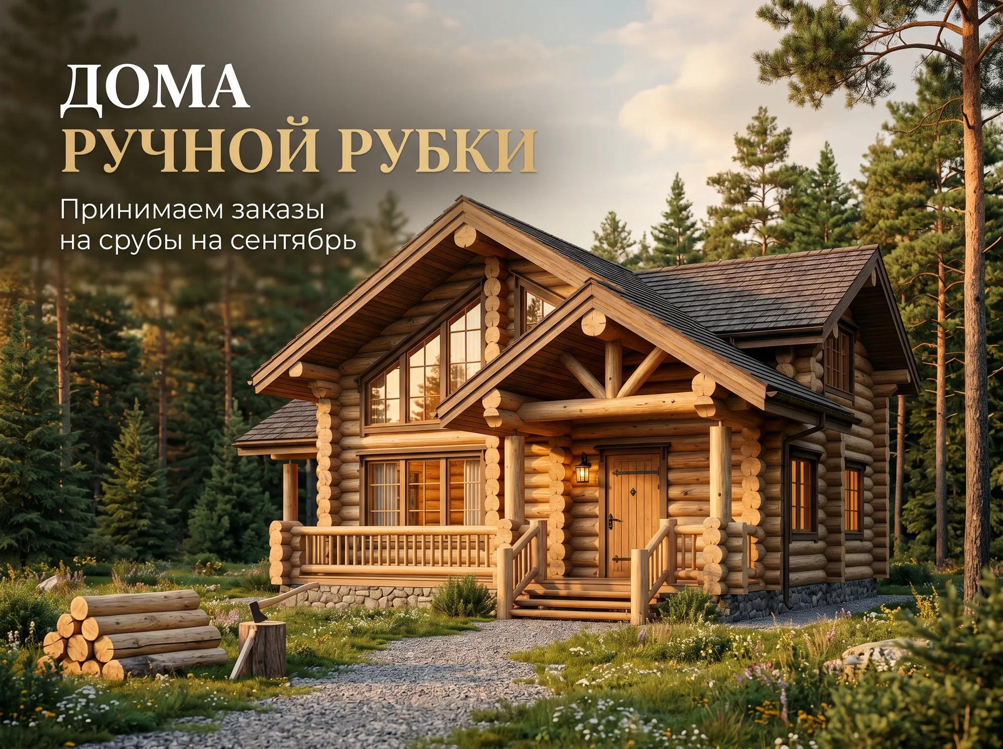 Принимаем заказы на срубы на сентябрь!