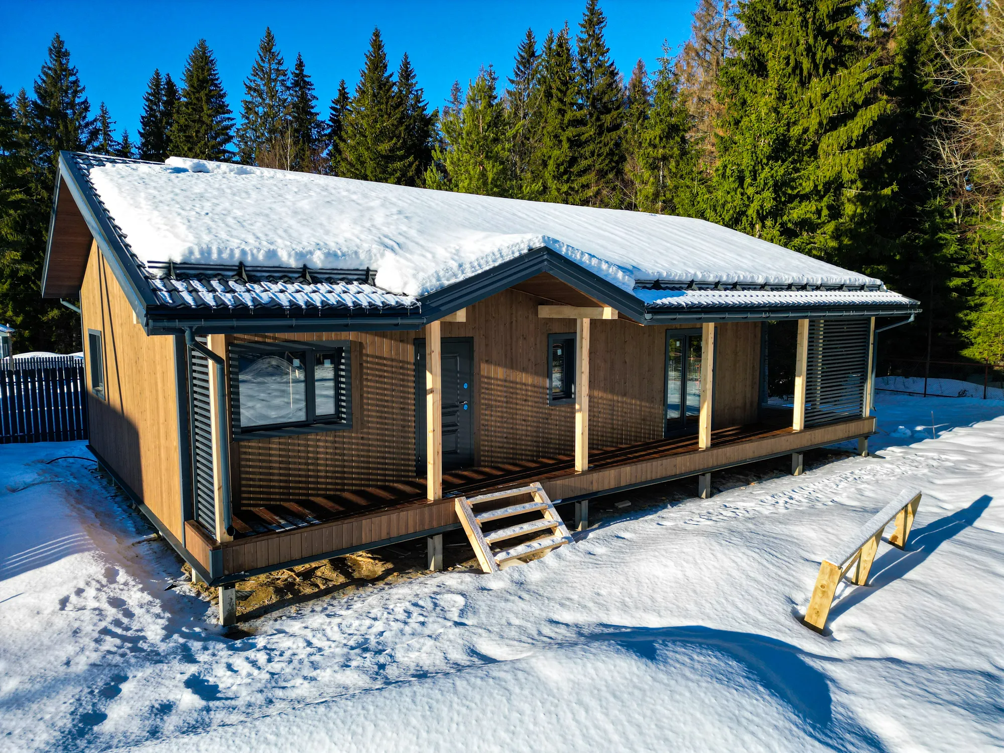 Каркасный дом 96 м² в КП «Рощинский хутор», Лебяжье 8